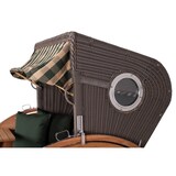 thumbnail of Strandkorb - bene living - Borkum XL Teak Bullauge - PE grau - Modell 506 - 2,5-Sitzer inkl. Liftersystem