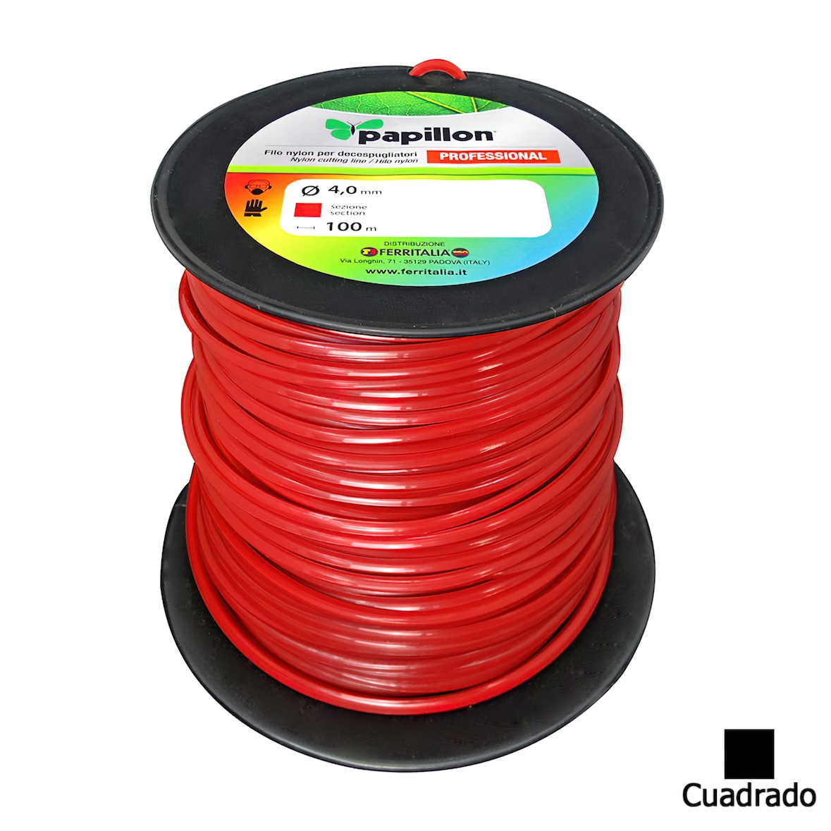 Hilo Nylon Cuadrado Profesional : 4,0 mm (Bobina 100 Metros)
