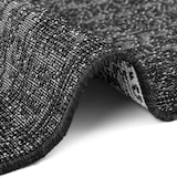 thumbnail of NYVI Teppich Duet - Ø 160 cm Rund - Schwarz Weiß Kona