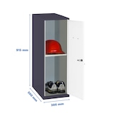thumbnail of SimonRack Armadietto Piccolo Spogliatoio in metallo Bas 915x300x500, 1 Porte, Con separatore interno, Antrazite/Bianco - Simonlocker