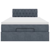 thumbnail of vidaXL Ottoman-Bett mit Matratze Dunkelgrau 120x200 cm Samt