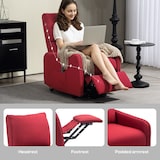 thumbnail of HOMCOM Poltrona Alzapersona Elettrica Reclinabile Telecomando Rosso