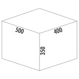 thumbnail of Naber Cox Stand-UP® 350 S/500-3, Abfallsammler anthrazit, H 350 mm 8013399