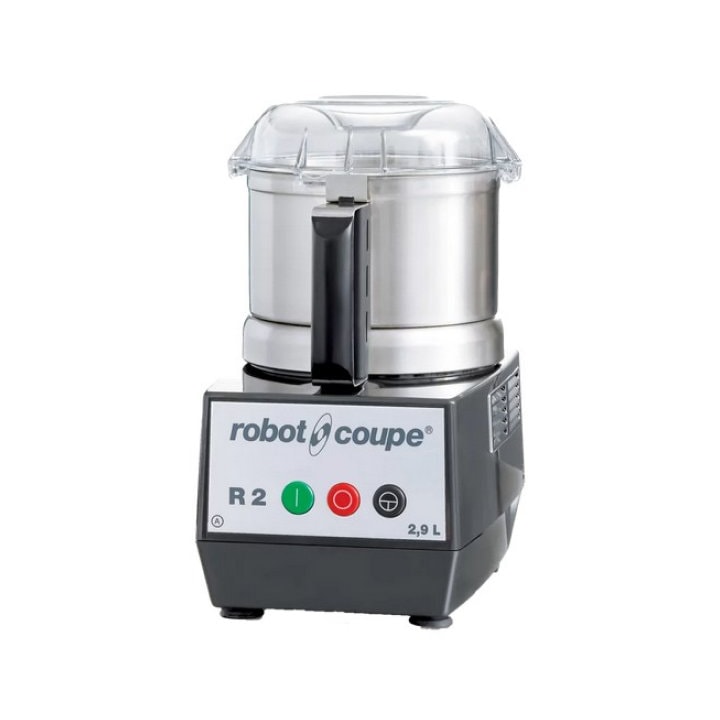 Cutter da tavolo con vasca smontabile in acciaio inox da litri 2.9, velocità 1.500 giri/minuto, V. 230/1, Kw 0.55 - mod.R2