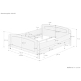 thumbnail of Weißes Holzbett Seniorenbett extra hoch 160 x 200 Zubehör wählbar V-60.44W-16 Rollrost inkl.