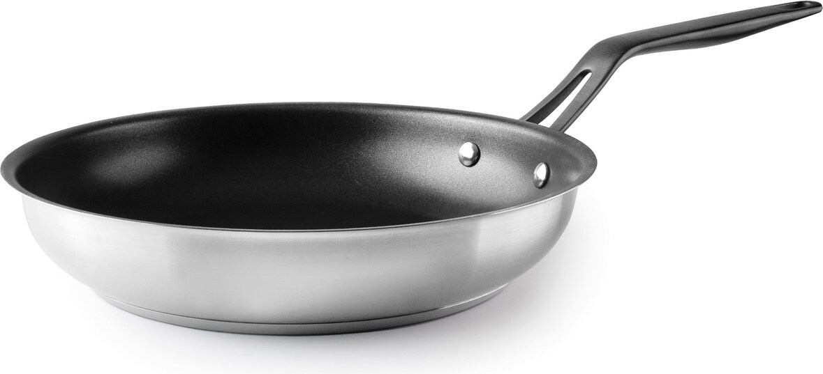 Sartén Lacor Origin Antiadherente | Acero Inoxidable 18/10 | Ø 24 cm | Mango PVD | Apta Inducción y Horno