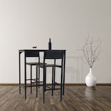 thumbnail of Set Table de bar et 2 tabourets modèle LIGNANO coloeur NOIR, pour l'intérieur ou l'extérieur sous pergola, par Yelloo