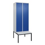 thumbnail of C+P Spind Classic PLUS, Bank, 2 Abteile, 2120x800x815mm, 7035/5010