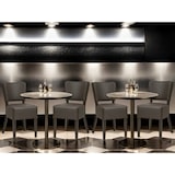 thumbnail of METRO PROFESSIONAL Cadeira de restaurante estofada Jack, conjunto de 2, madeira de faia/couro artificial, castanho