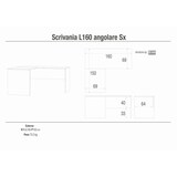 thumbnail of SARMOG SCRIVANIA ANGOLARE SX L160 IN KIT in truciolare nobilitato color ossido bianco