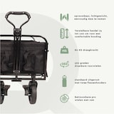 thumbnail of BRASQ Bolderkar Opvouwbaar - Zwart - 90KG Draagkracht -  360º Wielen met rem- Verstelbare hendel - Bolderwagen