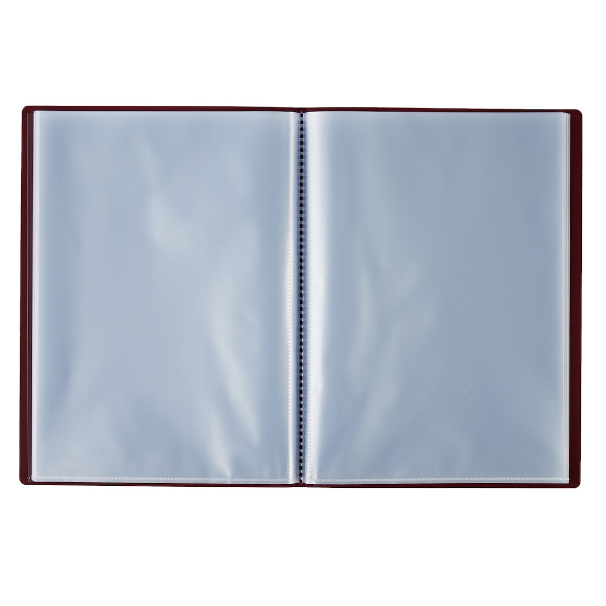 Pasta com 10 capas soldadas, tamanho folio, cor granada