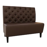 thumbnail of Gastro Sitzbank Paris | 120 cm breit | Kunstleder Braun | Chesterfield | Dinerbank