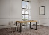 thumbnail of Ausziehbarer Tisch 90x180/284 cm Tecno Quercia Natura Anthrazit-Gestell