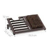 thumbnail of Relaxdays Schuhabstreifer, aus Gusseisen, große Bürste, Stiefelknecht, antikes Design, Außenbereich, Schuhputzer, braun