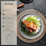 thumbnail of tectake Juego de vajilla de gres Una, ideal para 6 personas, 30 piezas, gris