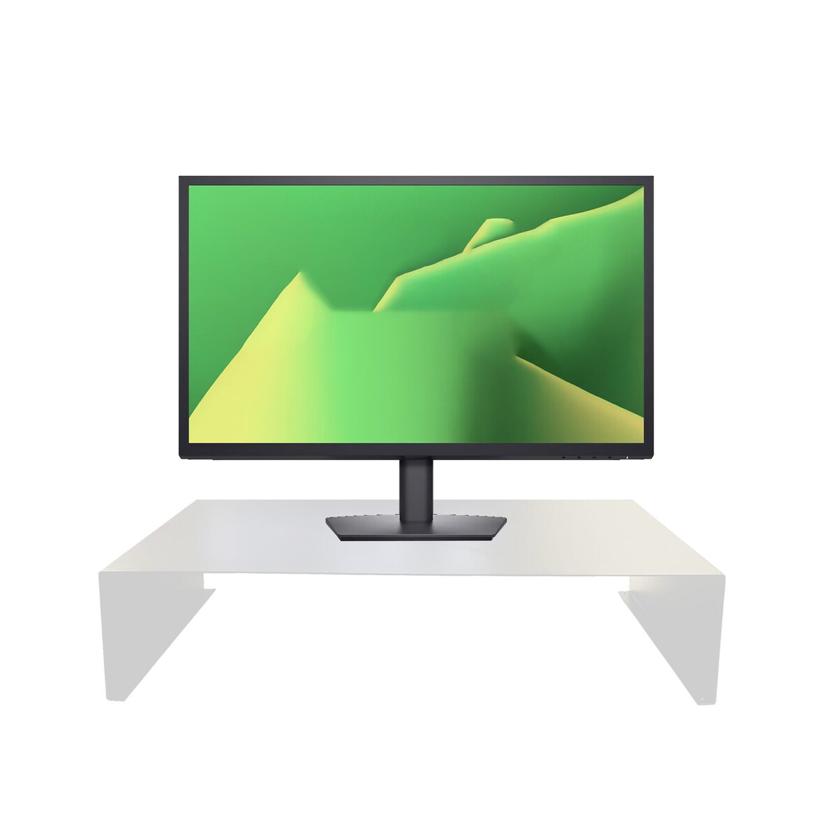 DeskUp - Bureau-PC-monitorstandaard, wit, 78x15 cm