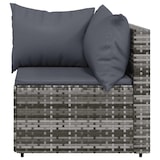 thumbnail of vidaXL 4-tlg. Garten-Lounge-Set mit Kissen Grau Poly Rattan
