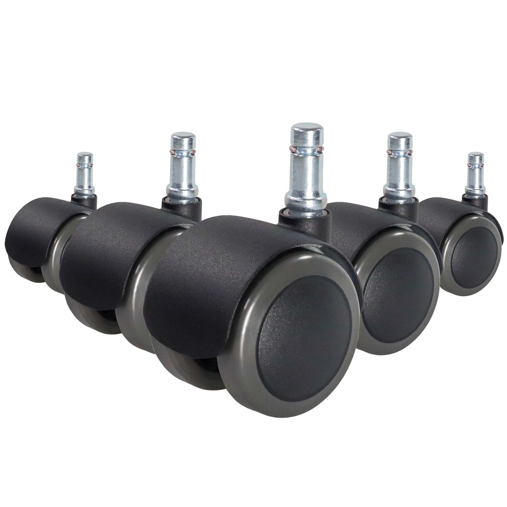 5x ruote autofrenanti per pavimenti duri 11 mm / 50 mm stampo in lega di zinco ruote per sedie da uf