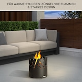 thumbnail of Crown 3-in-1 Feuerschale Ø 46 cm wasser- und frostfest Grillplatte Grillrost Bambusplatte Schwarz
