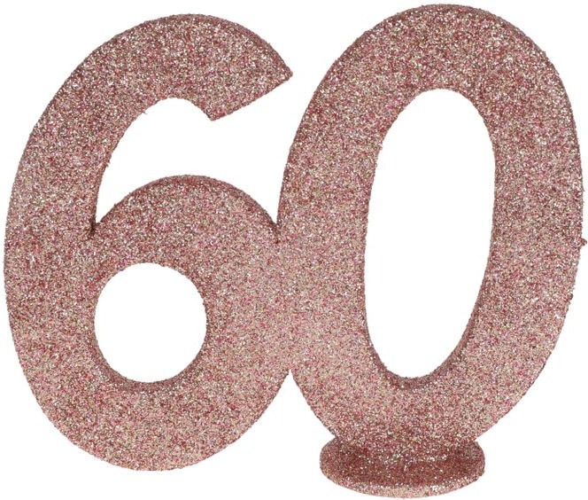 Eine glitzernde Zahl 60.