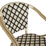 thumbnail of Fauteuil de terrasse bistrot parisien en aluminium et rotin noir