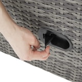 thumbnail of tectake Fauteuil en rotin PESCARA cadre en aluminium - par pièce - 405372