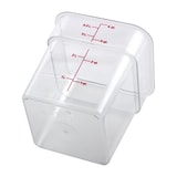 thumbnail of CAMBRO - 4SFSCW-135 - Recipiente cuadrado 3,8 L - 18,5 x 18,5 x 18,7 cm - Transparente (Tapa no incluida) - Venta 1 unidad.