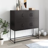 thumbnail of vidaXL Sideboard Schwarz 100,5x39x107 cm Stahl