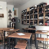 thumbnail of Set Tavolo Bar Quadrato Alto 110 cm e 4 Sgabelli Marrone Noce Mod. ROMA adatto da interno o esterno sotto gazebo tenda by Yelloo