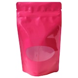 thumbnail of 1000x Standbodenbeutel PET pink glänzend mit Fenster 110x185x65mm 250ml