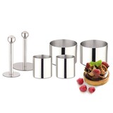 thumbnail of Karl Weis Dessertringe-Set inkl. 2 Drücker, Edelstahl, 7,5 x 7,5 x 5 cm