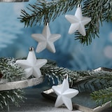 thumbnail of Christbaumschmuck Weihnachtsbaumschmuck Sterne bruchfest weiß 6St.