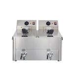 thumbnail of GastroHero Doppel Fritteuse ECO 10+10 Liter mit Ablasshahn Elektro Fritteuse Edelstahl Tischfritteuse 2x10 L Gastro Fritteuse 2x3,25 kW