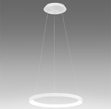 thumbnail of KRIZIA S/P 3000K Weiße Pendelleuchte – 30W LED 2300lm Dimmbar Phasenanschnitt + Einsteckmontage Satiniertes Aluminium – Gea Luce