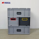 thumbnail of PROREGAL Eurobox NextGen Portable, HxBxT 23,5x40x60cm, 44 Liter, Schwarz, Eurobehälter, Transportbox, Transportbehälter, Stapelbehälter