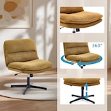 thumbnail of Cadeira giratória Schneidersitz / Cadeira lounge Criss Cross 20 Tecido castanho hjh LIVING