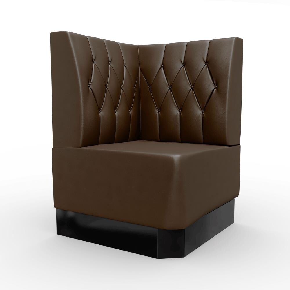 Gastro Eckbank Amsterdam | 64x64 cm | Kunstleder Braun | Diamant