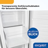 thumbnail of Exquisit Gefrierschrank gross, 204l Nutzinhalt, Nofrost, Alarmfunktion, 4-Sterne-Gefrieren, 4 Schubladen, Abtauautomatik GS5271-NF-H-040E inoxlook