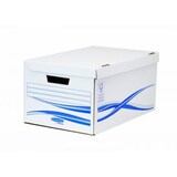 thumbnail of Lot de 10 Container à archives Flip Top Bankers Box Basic, coloris blanc/bleu