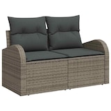 thumbnail of vidaXL Garten-Sofa-Set mit Speicher 7 pcs Grau Poly Rattan
