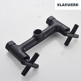 thumbnail of Björn | Gastronomie wandkraan zwart mat | Professionele keukenkraan roestvrij staal twee sproeiers | Dubbele spoelunit wandkraan restaurant