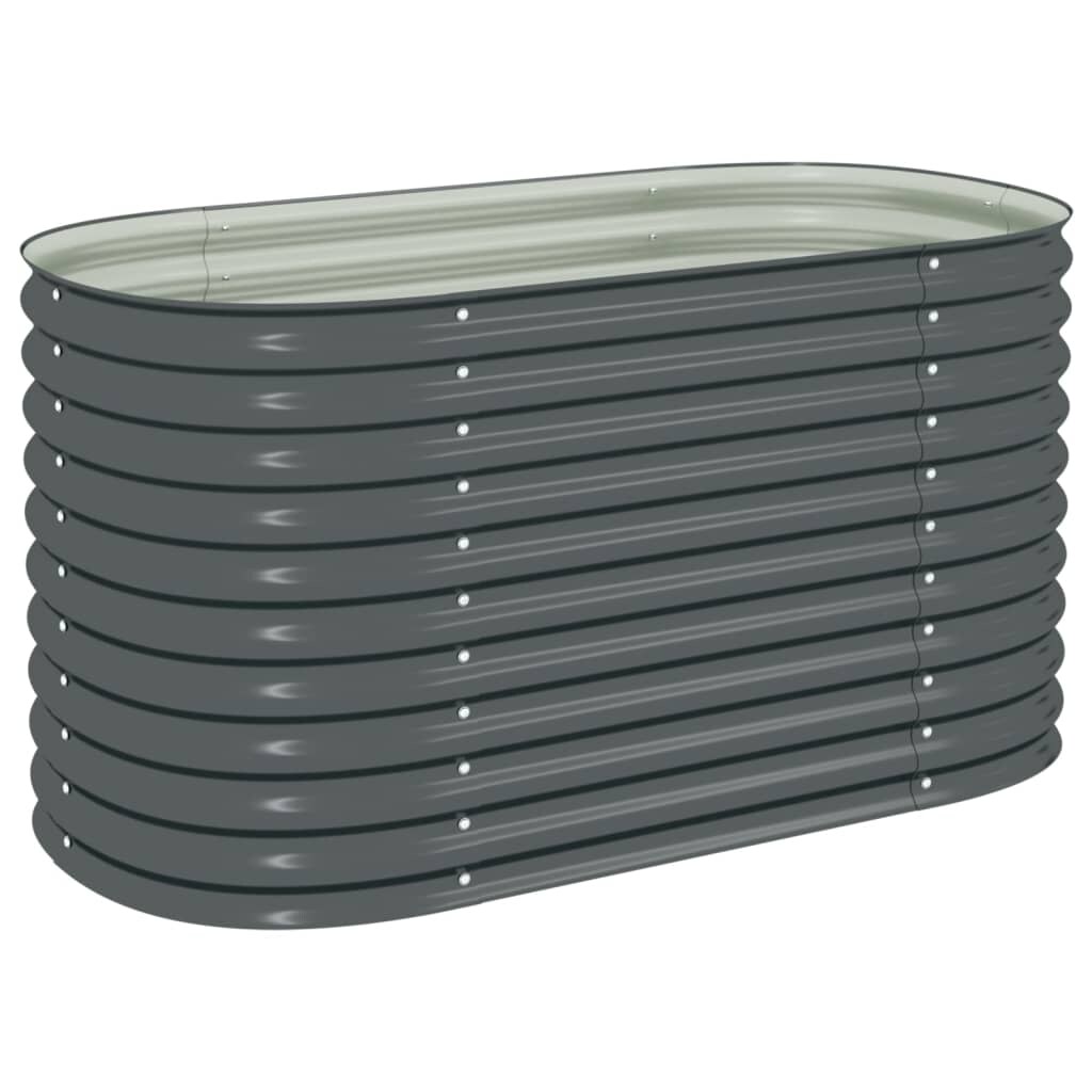 vidaXL Garten-Hochbeet 160x80x81 cm Verzinkter Stahl Grau