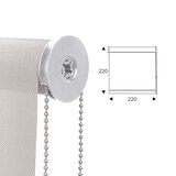 thumbnail of Rocada cortina enrollable 220cm largo x 220cm alto  - cortina color blanco lino con mecánico blanco