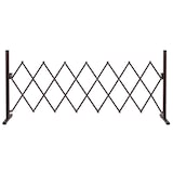 thumbnail of Alu Absperrgitter HWC-K56, Scherengitter Schutzgitter Zaun, ausziehbar schwenkbar Stahl 103x31-200x31cm, braun