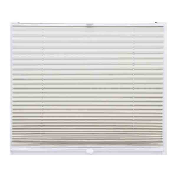 Thermo Black Out Plissee 45x150 cm beige silber metallic 100% Verdunkelnd