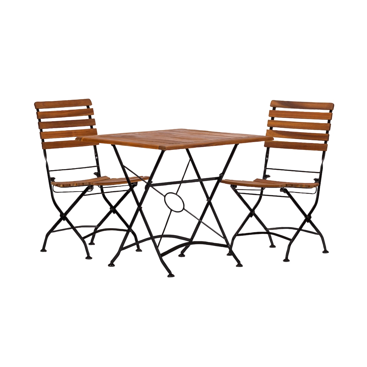 Tischgruppe 2x 57433 Lindau Klappstuhl 1x 56726 Lindau Tisch 80x80cm