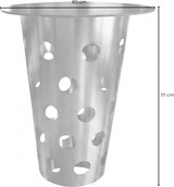 thumbnail of KAWOLA Tisch VINO Bartisch Keramik schwarz 80cm Gestell gebürsteter Edelstahl silber