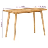 thumbnail of vidaXL Eettafel Naturel 100 x 55 x 75 cm Massief Mango Hout
