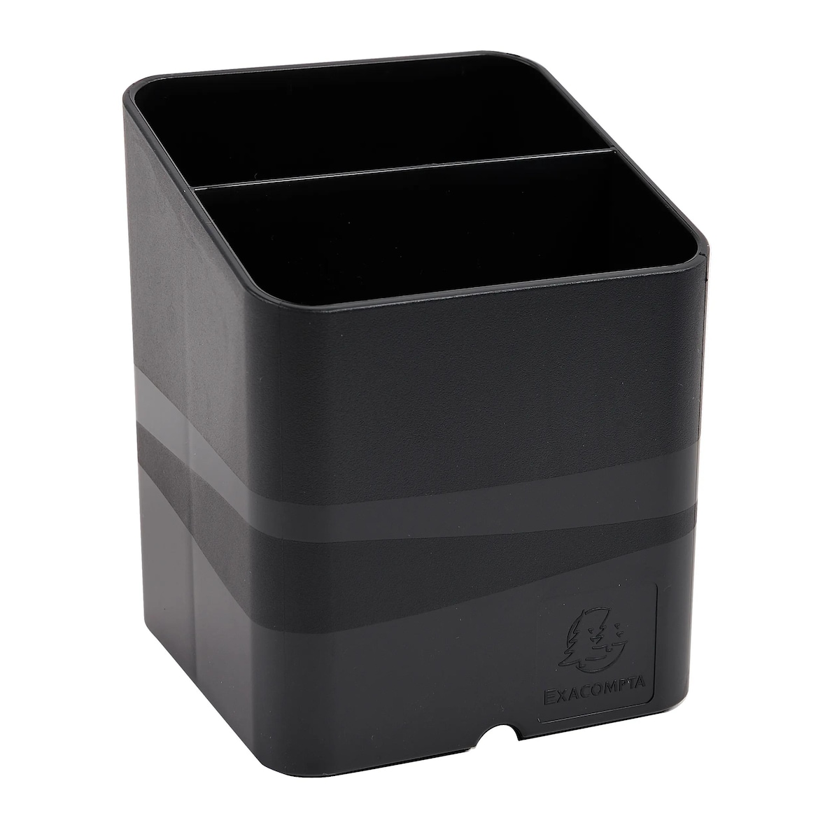 EXACOMPTA  Portapenne Pen-Cube  677014D, in resistente polistirolo, (PxlxAlt) 7,4x7,4x9,3 cm, gamma ECOBlack, Nero. Confezione da 10 pezzi.